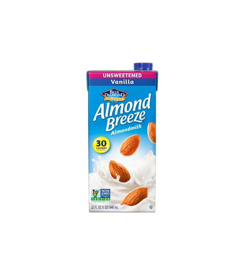 Blue Diamond Beverage Unsweet Almonds Breeze Vanilla 32 oz