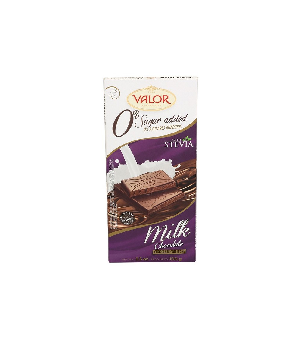 Valor Bar No Sugar Added Milk Chocolate 3.5 oz